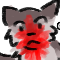 several drawings of scott from vampires smp as a werewolf.